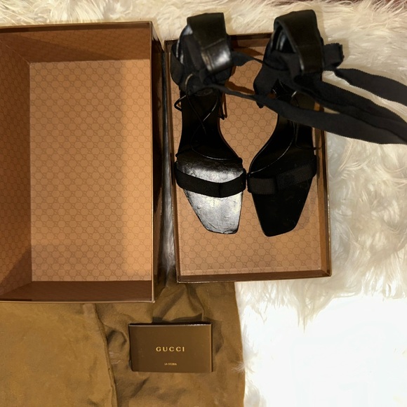 Gucci Black Strappy Heels - Picture 8 of 16